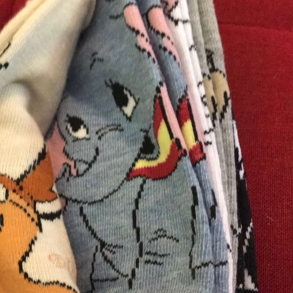 Disney socks no show 5 pairs Set 7 8 9 10 11 12 13 - Picture 3 of 8